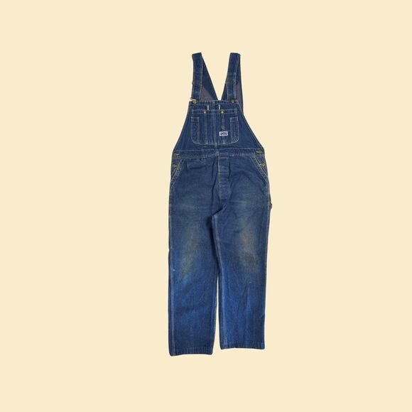 70s/80s Big Smith denim overalls, vintage cotton medium wash denim blue overalls - Picture 1 of 8